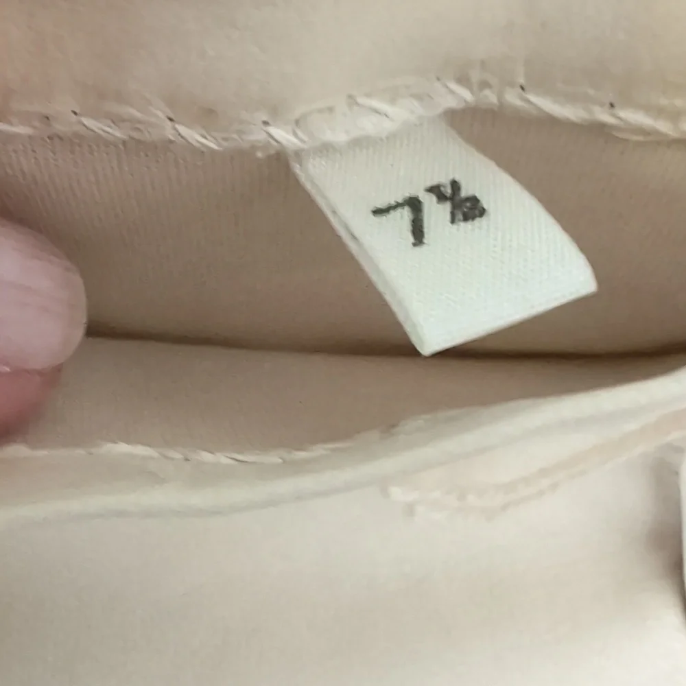 Vintage new unlined ivory/cream Italian leather gloves size 7 1/2 - Picture 3 of 5